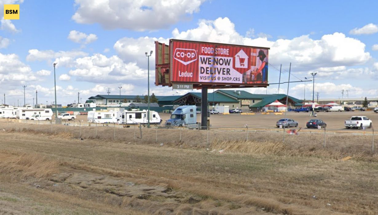 Hwy 2 N of Hwy 19 RHR, Nisku, AB (South Location)<br/>(Facing South)