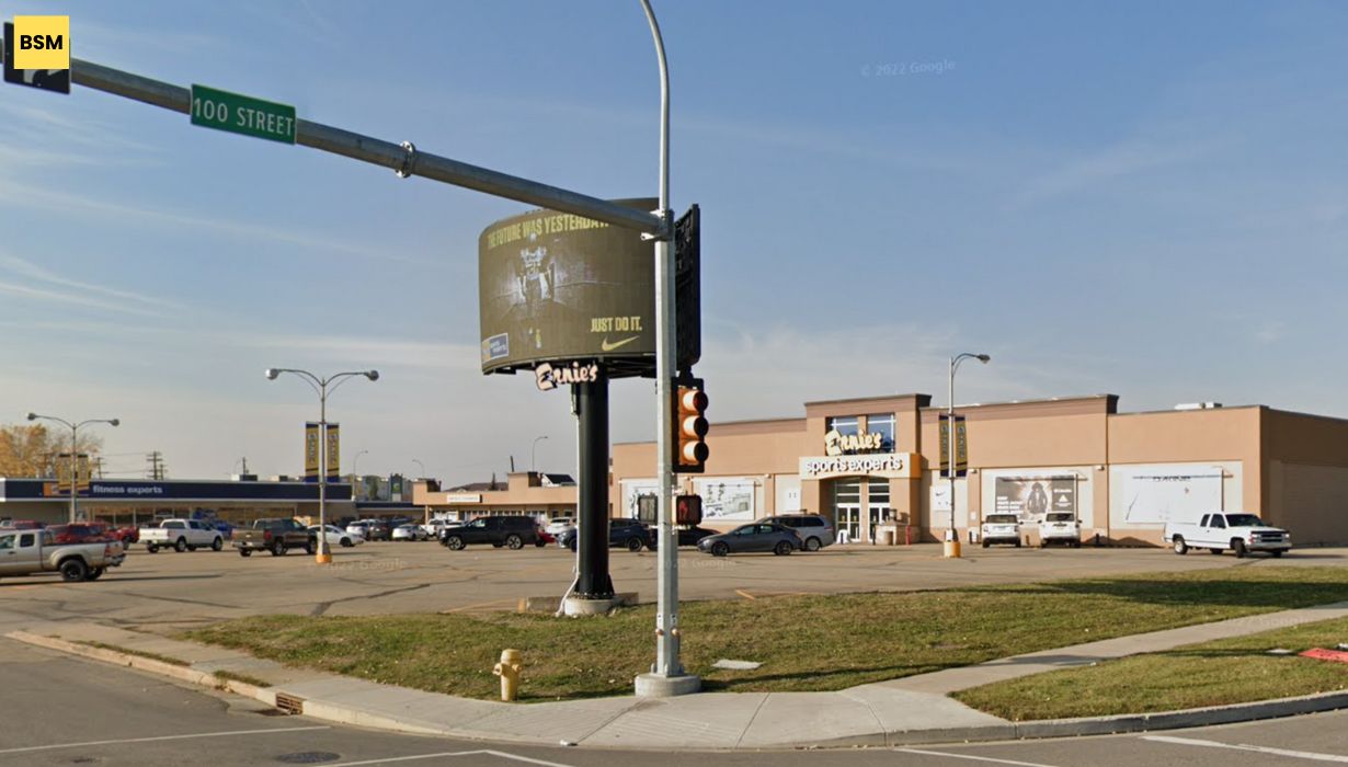 100th Street & 115 Ave (Hwy 43) Grande Prairie, AB<br/>(South Facing) Convex Board