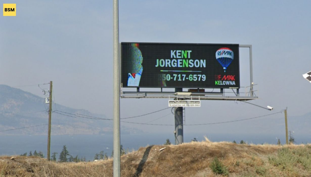 Highway 97 Superboard, West Kelowna, BC<br/>(Facing South)